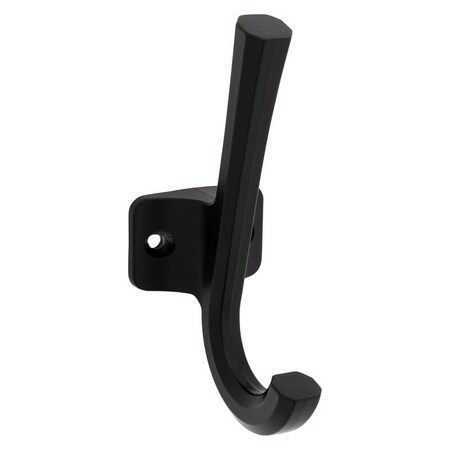National Hardware National Hardware Powell Medium Matte Black Aluminum 4-15/16 in. L Angled Hook 60 lb 1 pk N337-912